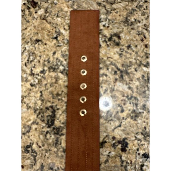 New Express Women’s Belt Brown Gold Color Buttons Size Small / Medium Y2K - Picture 5 of 10
